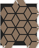 Mexen Form 02 panel ścienny akustyczny 81 x 66 cm (4szt.), filc 9 mm, fornir techniczny, Jasny Orzech - S111-81667-02-047