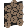 Mexen Form 02 panel ścienny akustyczny 81 x 66 cm (4szt.), filc 9 mm, fornir techniczny, Jasny Orzech - S111-81667-02-047
