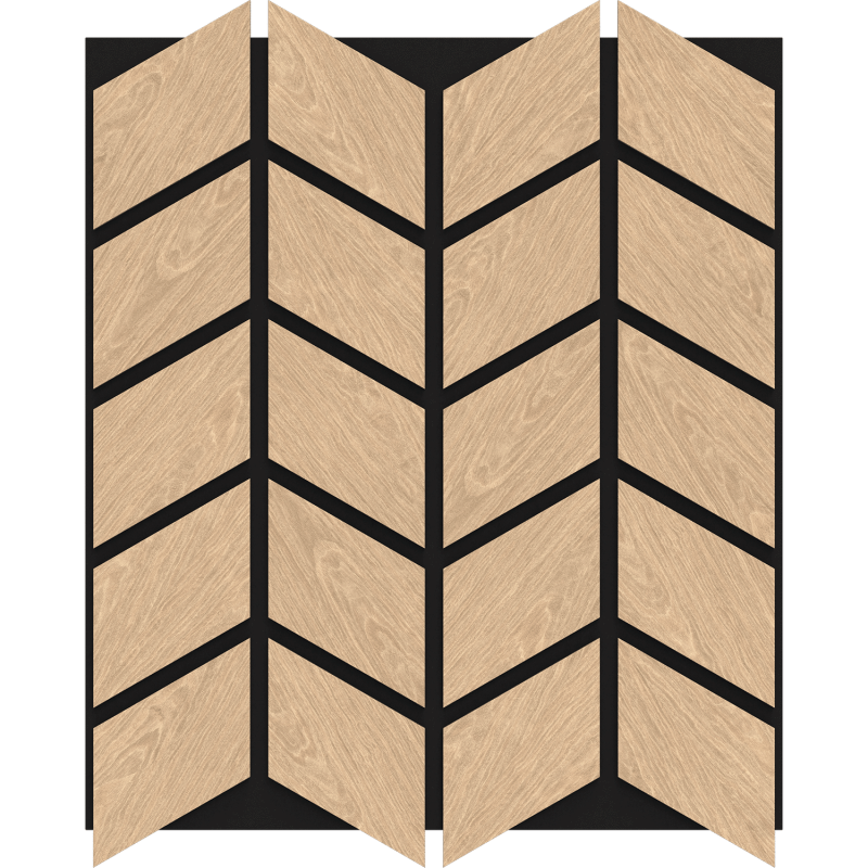 Mexen Form 03 panel ścienny akustyczny 71,5 x 58 cm (4szt.), filc 9 mm, fornir techniczny, Bielony Dąb - S111-71587-03-040