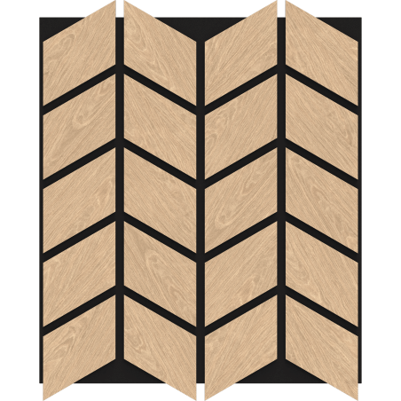 Mexen Form 03 panel ścienny akustyczny 71,5 x 58 cm (4szt.), filc 9 mm, fornir techniczny, Bielony Dąb - S111-71587-03-040
