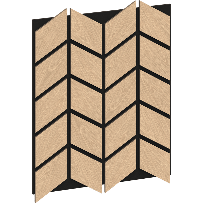 Mexen Form 03 panel ścienny akustyczny 71,5 x 58 cm (4szt.), filc 9 mm, fornir techniczny, Bielony Dąb - S111-71587-03-040