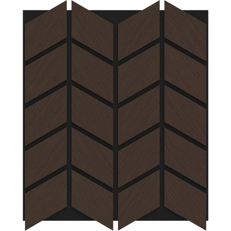 Mexen Form 03 panel ścienny akustyczny 71,5 x 58 cm (4szt.), filc 9 mm, fornir techniczny, Dąb Mocca - S111-71587-03-045