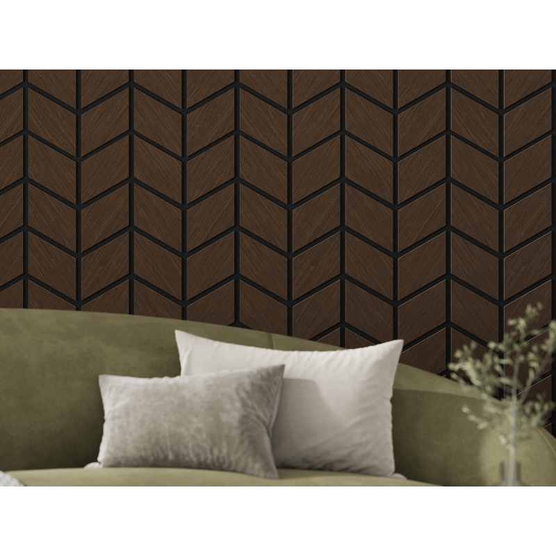 Mexen Form 03 panel ścienny akustyczny 71,5 x 58 cm (4szt.), filc 9 mm, fornir techniczny, Dąb Mocca - S111-71587-03-045