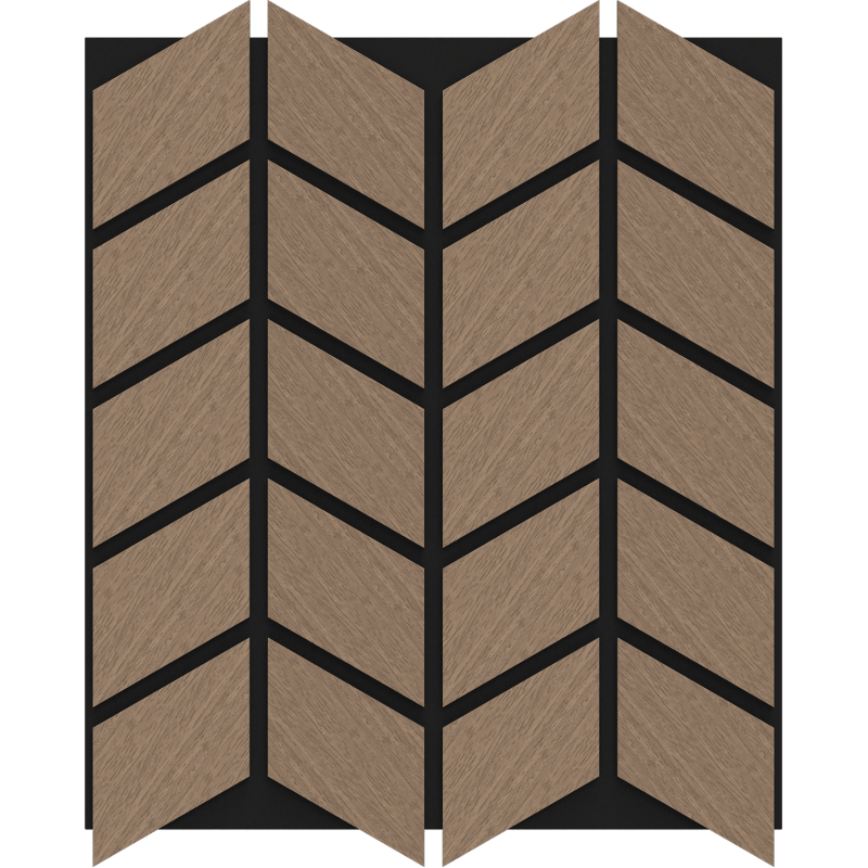 Mexen Form 03 panel ścienny akustyczny 71,5 x 58 cm (4szt.), filc 9 mm, fornir techniczny, Jasny Orzech - S111-71587-03-047