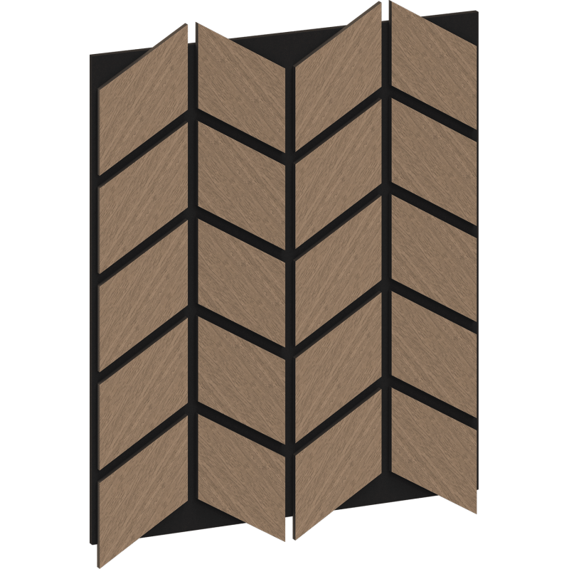 Mexen Form 03 panel ścienny akustyczny 71,5 x 58 cm (4szt.), filc 9 mm, fornir techniczny, Jasny Orzech - S111-71587-03-047