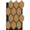 Mexen Form 01 panel ścienny akustyczny 91 x 56 cm (4szt.), filc 9 mm, fornir techniczny, Dąb Classic - S111-91567-01-041