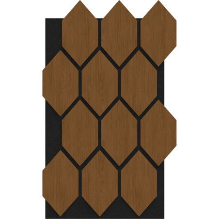 Mexen Form 01 panel ścienny akustyczny 91 x 56 cm (4szt.), filc 9 mm, fornir techniczny, Dąb Natural - S111-91567-01-042