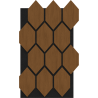 Mexen Form 01 panel ścienny akustyczny 91 x 56 cm (4szt.), filc 9 mm, fornir techniczny, Dąb Natural - S111-91567-01-042