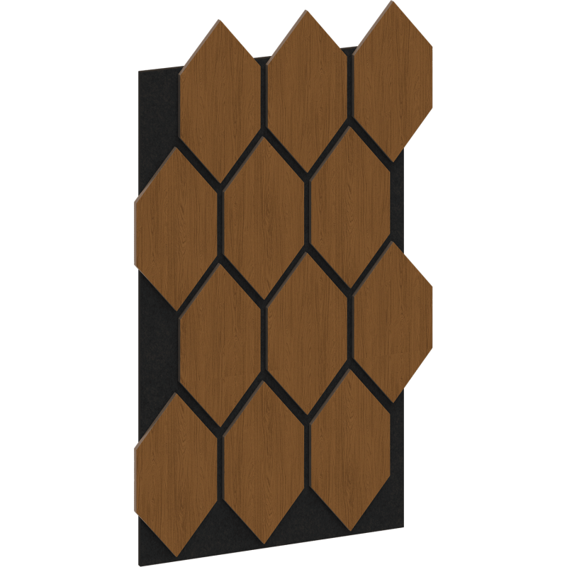 Mexen Form 01 panel ścienny akustyczny 91 x 56 cm (4szt.), filc 9 mm, fornir techniczny, Dąb Natural - S111-91567-01-042