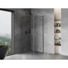 Mexen Mist-H L Duo kabina prysznicowa uchylna 120 x 120 cm, transparent, gun gray szczotkowany - 8A5L-120L-120P-66-00