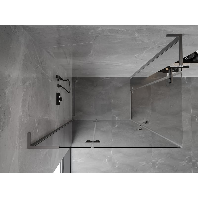 Mexen Mist-H L Duo kabina prysznicowa uchylna lewa 120 x 70 cm, transparent, gun metal - 8A5L-120L-070P-95-00