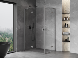 Mexen Mist-H L Duo kabina prysznicowa uchylna lewa 85 x 80 cm, transparent, gun metal - 8A5L-085L-080P-95-00