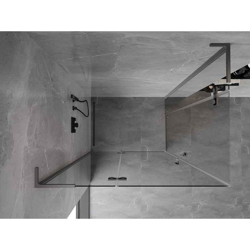 Mexen Mist-H L Duo kabina prysznicowa uchylna lewa 110 x 85 cm, transparent, gun metal - 8A5L-110L-085P-95-00