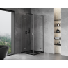 Mexen Mist-H L Duo kabina prysznicowa uchylna 90 x 90 cm, transparent, gun metal - 8A5L-090L-090P-95-00