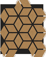 Mexen Form 02 panel ścienny akustyczny 81 x 66 cm (4szt.), filc 9 mm, fornir techniczny, Dąb Classic - S111-81667-02-041