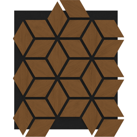 Mexen Form 02 panel ścienny akustyczny 81 x 66 cm (4szt.), filc 9 mm, fornir techniczny, Dąb Natural - S111-81667-02-042