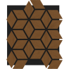 Mexen Form 02 panel ścienny akustyczny 81 x 66 cm (4szt.), filc 9 mm, fornir techniczny, Dąb Natural - S111-81667-02-042