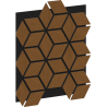 Mexen Form 02 panel ścienny akustyczny 81 x 66 cm (4szt.), filc 9 mm, fornir techniczny, Dąb Natural - S111-81667-02-042
