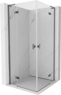 Mexen Mist-H L Duo kabina prysznicowa uchylna 100 x 100 cm, transparent, gun metal - 8A5L-100L-100P-95-00