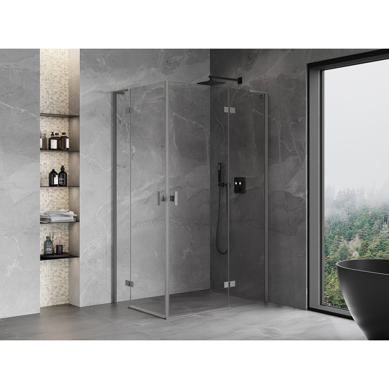 Mexen Mist-H L Duo kabina prysznicowa uchylna prawa 105 x 120 cm, transparent, gun metal - 8A5L-105L-120P-95-00