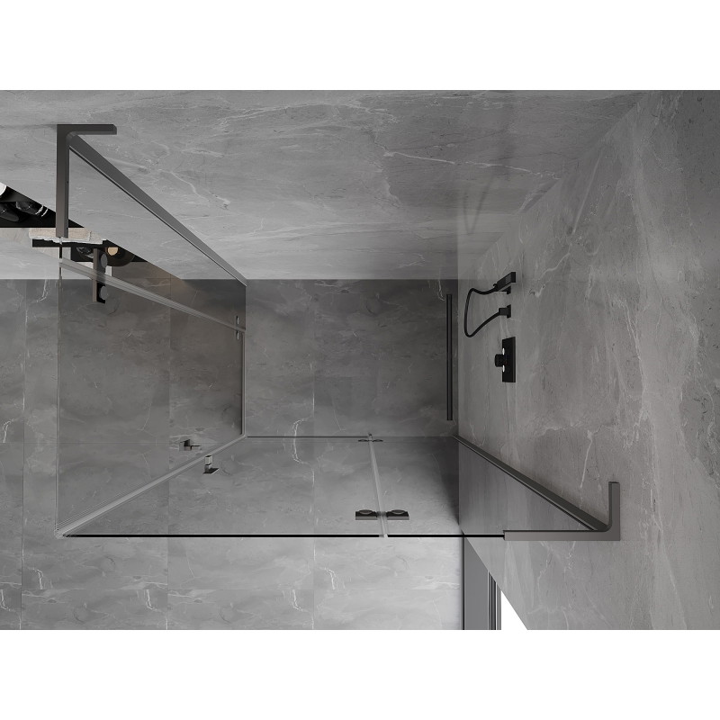 Mexen Mist-H L Duo kabina prysznicowa uchylna prawa 105 x 120 cm, transparent, gun metal - 8A5L-105L-120P-95-00