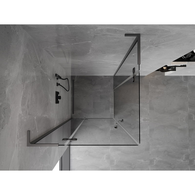 Mexen Mist-H L Duo kabina prysznicowa uchylna 120 x 120 cm, transparent, gun metal - 8A5L-120L-120P-95-00