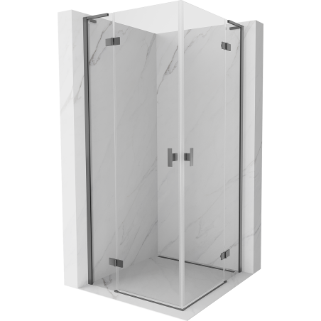 Mexen Mist-H L Duo kabina prysznicowa uchylna 120 x 120 cm, transparent, gun metal - 8A5L-120L-120P-95-00