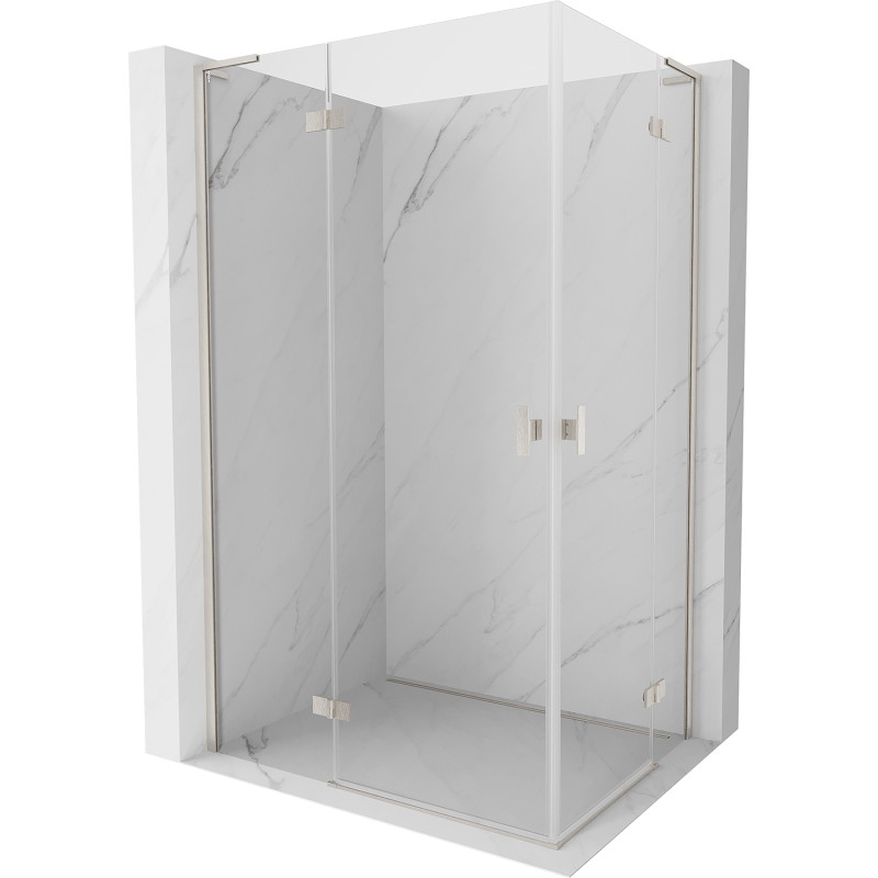 Mexen Mist-H L Duo kabina prysznicowa uchylna lewa 85 x 80 cm, transparent, nikiel szczotkowany - 8A5L-085L-080P-97-00