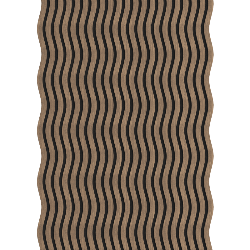 Mexen Lam-SF 01 lamele ścienne akustyczne 280 x 30 cm, filc 9 mm, fornir techniczny, Ciemny Orzech - S106-280-01-044