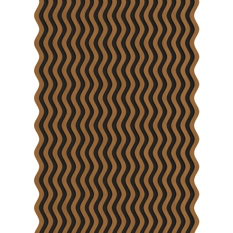 Mexen Lam-SF 02 lamele ścienne akustyczne 280 x 30 cm, filc 9 mm, fornir techniczny, Dąb Natural - S106-280-02-042