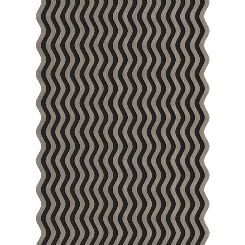 Mexen Lam-SF 02 lamele ścienne akustyczne 280 x 30 cm, filc 9 mm, fornir techniczny, Szary Dąb - S106-280-02-043