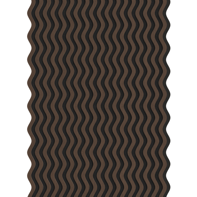 Mexen Lam-SF 02 lamele ścienne akustyczne 280 x 30 cm, filc 9 mm, fornir techniczny, Dąb Mocca - S106-280-02-045