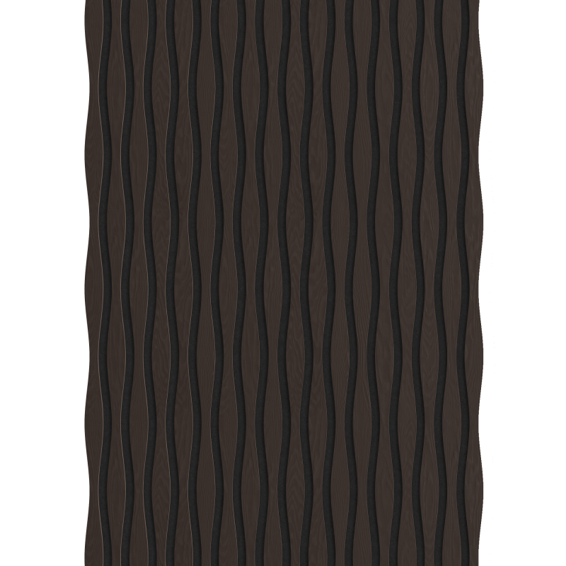 Mexen Lam-SF 26 lamele ścienne akustyczne 280 x 30 cm, filc 9 mm, fornir techniczny, Czarny Dąb - S106-280-26-046