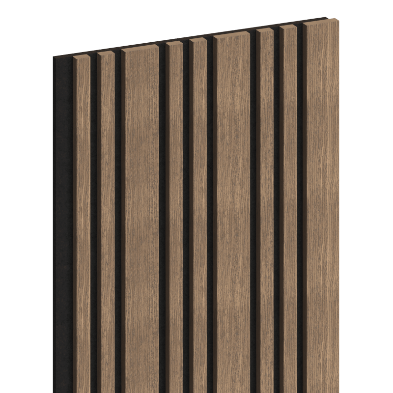 Mexen Lam-F Slim 01 lamele ścienne akustyczne 280 x 36,5 cm, filc 9 mm, fornir techniczny, Ciemny Orzech - S107-280-01-044