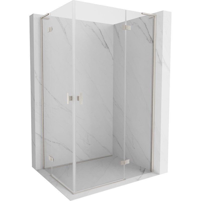 Mexen Mist-H L Duo kabina prysznicowa uchylna prawa 75 x 120 cm, transparent, nikiel szczotkowany - 8A5L-075L-120P-97-00