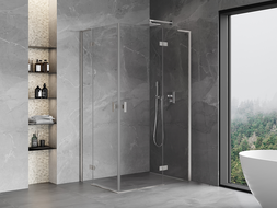 Mexen Mist-H L Duo kabina prysznicowa uchylna prawa 105 x 120 cm, transparent, nikiel szczotkowany - 8A5L-105L-120P-97-00