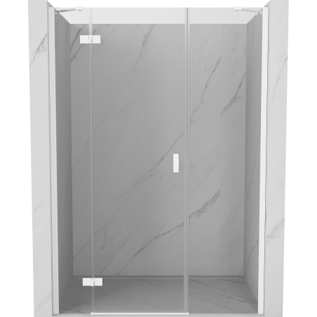 Mexen Mist-H drzwi prysznicowe uchylne lewe 120 cm, transparent, białe - 8A5-120-001-20-00-L