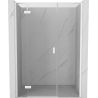 Mexen Mist-H drzwi prysznicowe uchylne lewe 135 cm, transparent, białe - 8A5-135-001-20-00-L