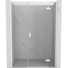 Mexen Mist-H drzwi prysznicowe uchylne prawe 135 cm, transparent, białe - 8A5-135-001-20-00-P