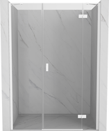 Mexen Mist-H drzwi prysznicowe uchylne prawe 135 cm, transparent, białe - 8A5-135-001-20-00-P