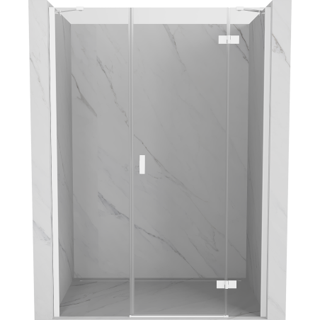 Mexen Mist-H drzwi prysznicowe uchylne prawe 160 cm, transparent, białe - 8A5-160-001-20-00-P