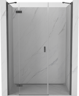 Mexen Mist-H drzwi prysznicowe uchylne lewe 135 cm, transparent, gun gray szczotkowany - 8A5-135-001-66-00-L