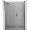 Mexen Mist-H drzwi prysznicowe uchylne lewe 140 cm, transparent, gun gray szczotkowany - 8A5-140-001-66-00-L