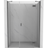 Mexen Mist-H drzwi prysznicowe uchylne prawe 140 cm, transparent, gun gray szczotkowany - 8A5-140-001-66-00-P