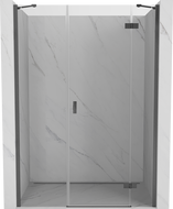 Mexen Mist-H drzwi prysznicowe uchylne prawe 155 cm, transparent, gun gray szczotkowany - 8A5-155-001-66-00-P