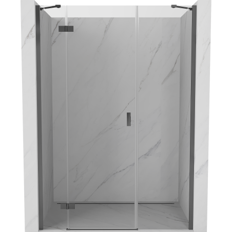 Mexen Mist-H drzwi prysznicowe uchylne lewe 120 cm, transparent, gun metal - 8A5-120-001-95-00-L