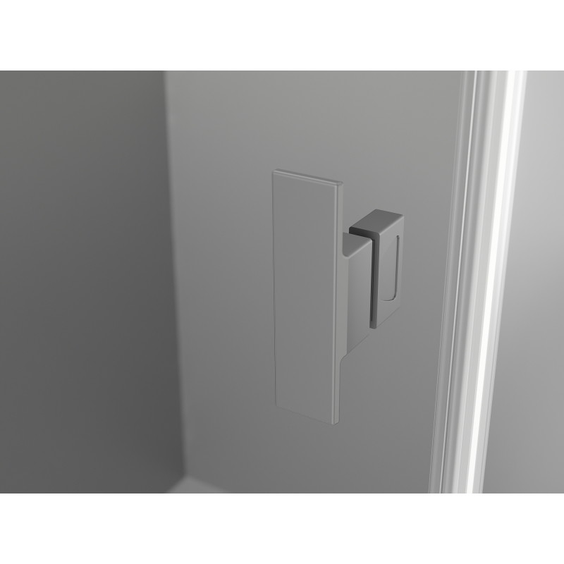 Mexen Mist-H drzwi prysznicowe uchylne lewe 130 cm, transparent, gun metal - 8A5-130-001-95-00-L