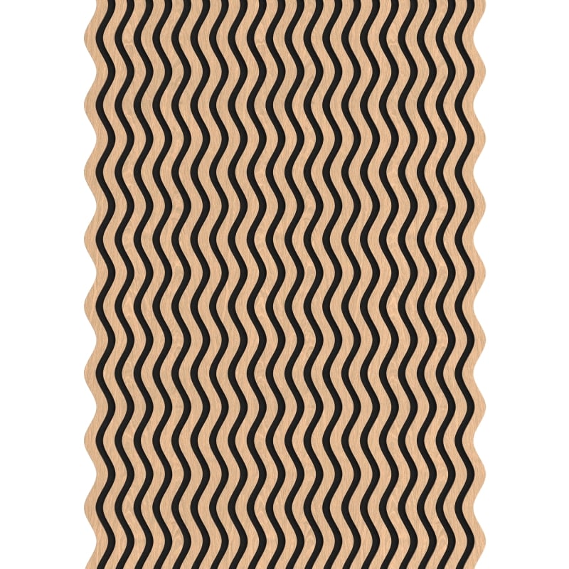 Mexen Lam-SF 02 lamele ścienne akustyczne 280 x 30 cm, filc 9 mm, fornir techniczny, Bielony Dąb - S106-280-02-040