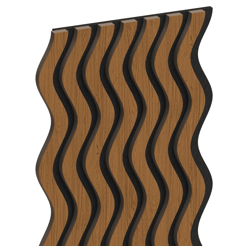 Mexen Lam-SF 02 lamele ścienne akustyczne 280 x 30 cm, filc 9 mm, fornir techniczny, Dąb Natural - S106-280-02-042