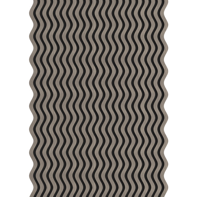 Mexen Lam-SF 02 lamele ścienne akustyczne 280 x 30 cm, filc 9 mm, fornir techniczny, Szary Dąb - S106-280-02-043